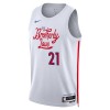 Dres Philadelphia 76ers Joel Embiid 21 Nike 2022-23 City Edition Bijela Swingman